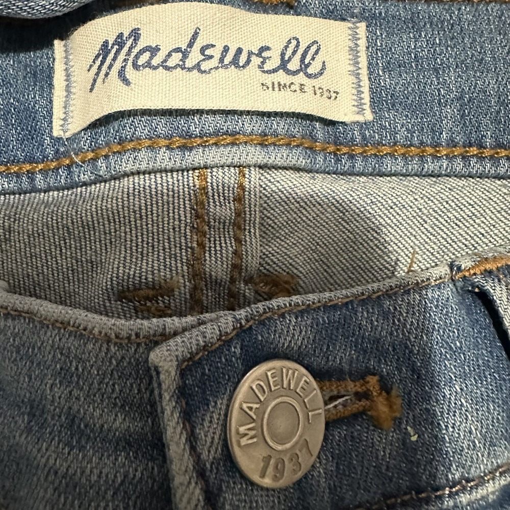 Madewell Womens Size 25‎ Skinny Jeans Light Wash Denim Low Rise Cropped Blue - Picture 2 of 8